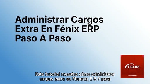 Administrar Cargos Extra