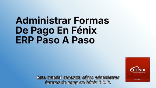 Administrar Formas De Pago