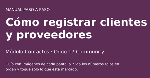 Registrar clientes y proveedores.