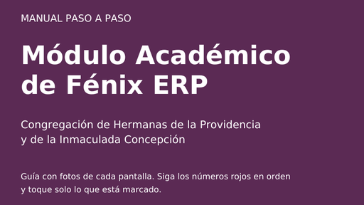 Módulo Académico Fénix ERP